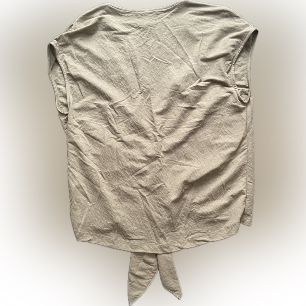 Wishlist Olive Green Taupe Ruched Women's Blouse - Picture 4 of 4
